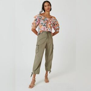 ANTHROPOLOGIE Cecilia Pettersson Ruffled‎ Off-The-Shoulder Blouse SIZE MEDIUM